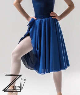 Zidans - 2 Sided Rehearsal Skirt (Dark Sapphire Ultramarine)